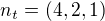 $n_{t} = (4,2,1)$