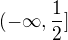 $(-\infty, \frac{1}{2}]$