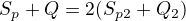 kopírovat do textarea $S_p+Q=2 ( S_p_2+Q_2)$