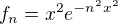 $f_{n}=x^2e^{-n^{2}x^{2}}$