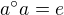 $a^\circ a=e$