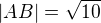 $|AB|=\sqrt{10}$