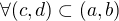 $\forall (c,d)\subset(a,b)$