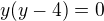 $y(y-4)=0$