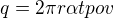 $q=2\pi r \alpha tpov$