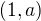$(1, a)$