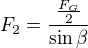 kopírovat do textarea $F_2 = \frac{\frac{F_G}2}{\sin \beta}$