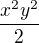 $\frac{{x^2}{y^2}}{2}$