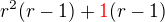 $r^2(r-1)+\color{red}1\color{black}(r-1)$