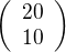 $\left(\begin{array}{c} 20 \\ 10 \end{array}\right)$