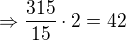 kopírovat do textarea $\Rightarrow \frac{315}{15}\cdot 2 = 42$