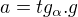$a=tg_{\alpha }.g$