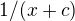 $1/(x+c)$