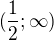 $(\frac{1}{2};\infty)$