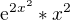 $\mathrm{e}^{2x^{2}}*x^{2}$