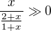 kopírovat do textarea $\frac{x}{\frac{2 + x}{1 + x}} \gg 0$