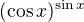 $(\cos x) ^{\sin x}$