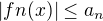 $|fn(x)| \le a_{n}$