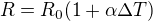kopírovat do textarea $R=R_{0}(1+\alpha\Delta T)$