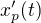 $x^\prime_p(t)$