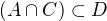 $(A\cap C)\subset D$