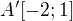 $A'[-2;1]$