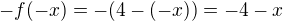 $-f(-x)=-(4-(-x))=-4-x$