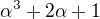 $\alpha ^3+2\alpha +1$