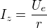 kopírovat do textarea $I_z=\frac{U_e}r$