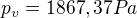 $p_{v}=1867,37 Pa$