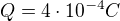 $Q=4\cdot 10^{-4} C$