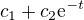 $c_1+c_2\mathrm{e}^{-t}$