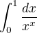 $\int_0^1{\frac{dx}{x^x}}$