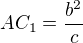 $AC_1=\frac{b^2}{c}$