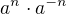$a^n\cdot a^{-n}$