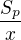 $\frac{S_{p}}{x}$
