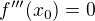 $f'''(x_0)=0$