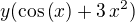 $y (\cos \left(x\right)+3\,x^2)$
