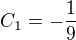 $C_1=-\frac19$