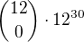 ${12\choose0}\cdot12^{30}$