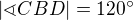 kopírovat do textarea $|\sphericalangle CBD|=120^\circ $