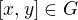 $[x,y] \in G$