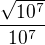 kopírovat do textarea $\frac{\sqrt{10^7 }}{10^7 }$