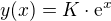 $y(x) = K\cdot \mathrm{e}^x$