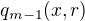 $q_{m-1} (x, r)$