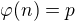 $\varphi (n) = p$