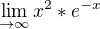 $\lim_{\to\infty }x^{2}*e^{-x}$