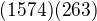 $(1574)(263)$