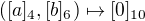 $([a]_4,[b]_6)\mapsto[0]_{10}$