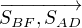 $\overrightarrow{{S_{BF}}, S_{AD}}$
